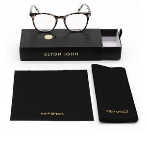 NEW Elton John Pop Specs Tortoise Single 2 Reading Glasses + 1.50